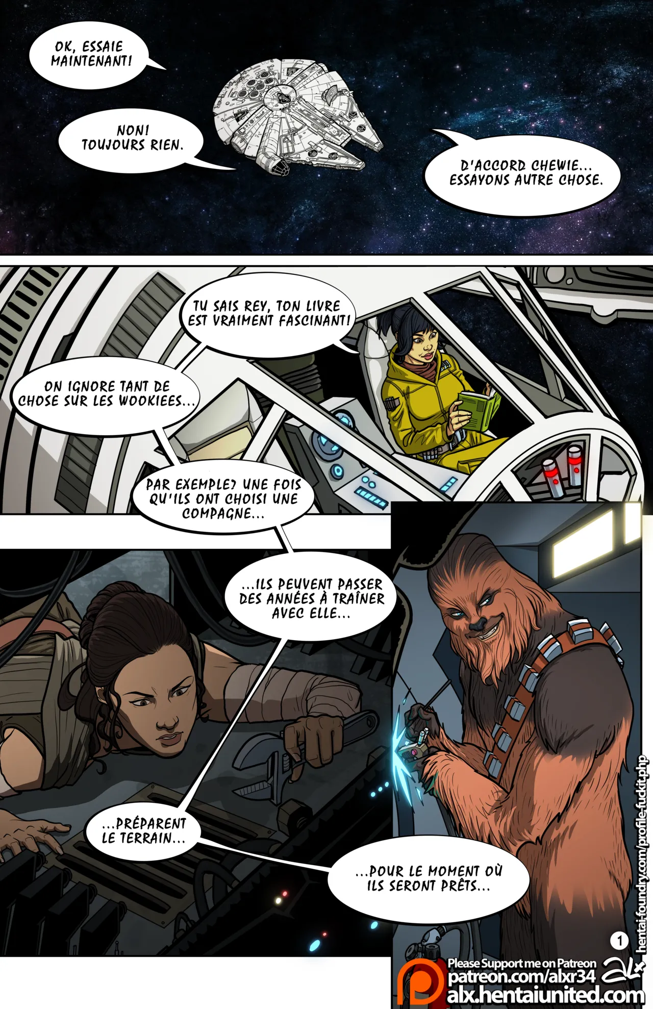 UN GUIDE COMPLET SUR LE SEXE WOOKIE 1 (La Guerre des étoiles) | Bandes dessinées hentai - La Guerre des étoiles 